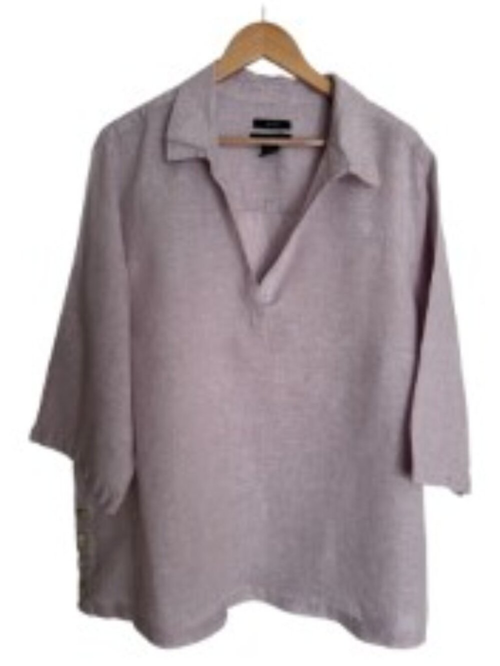 Tahari Linen Pullover Top 2X